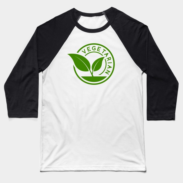 Vegetarian Baseball T-Shirt by Florin Tenica